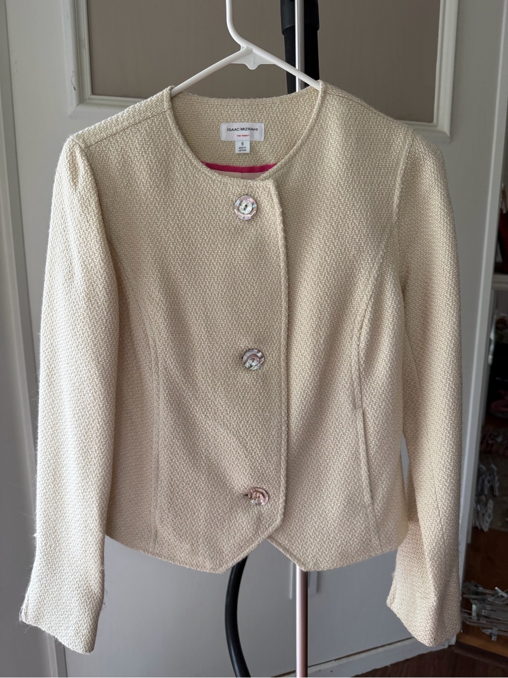 Isaac Mizrahi for Target Ivory Textured Jacket S